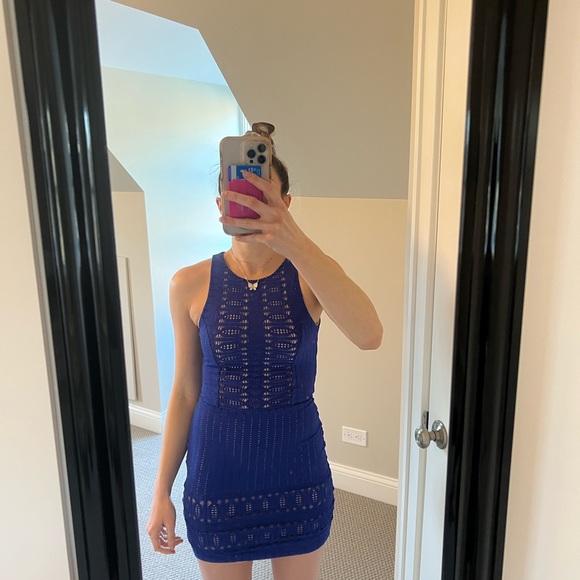 Bodycon blue dress; great condition - Picture 2 of 5